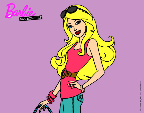 Dibujo Barbie casual pintado por AndreaJoya