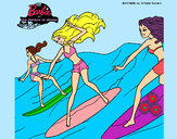 Dibujo Barbie de nuevo con sus amigas pintado por Flora1