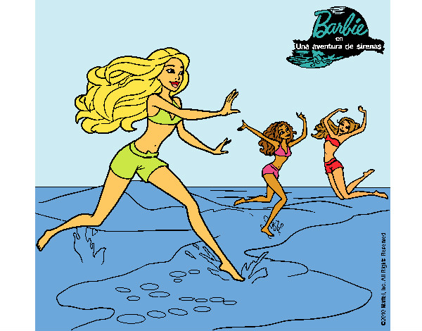 Dibujo Barbie de regreso a la playa pintado por Lin187