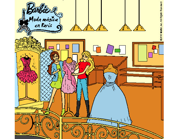 Dibujo Barbie en la tienda pintado por Lin187