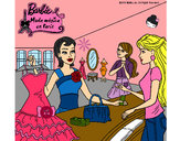 Dibujo Barbie en una tienda de ropa pintado por johanny 