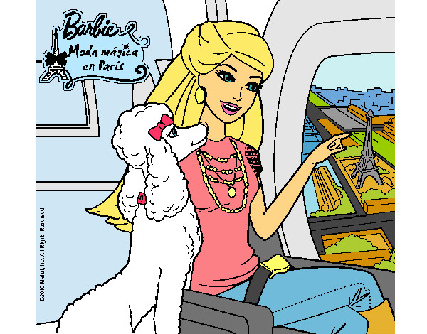 Dibujo Barbie llega a París pintado por Lin187