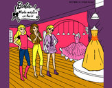 Dibujo Barbie mirando vestidos pintado por nanu012345