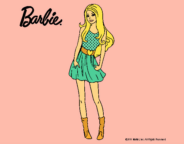 Dibujo Barbie veraniega pintado por Lin187
