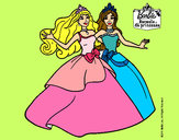 Dibujo Barbie y su amiga súper felices pintado por sarah-blue