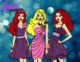 Dibujo Barbie y sus amigas vestidas de fiesta pintado por arletitta