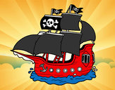 Dibujo Barco pirata pintado por lecksii