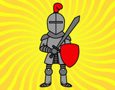Dibujo Caballero con espada y escudo pintado por florcita02