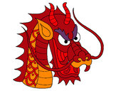 Dibujo Cabeza de dragón 1 pintado por edwardjose