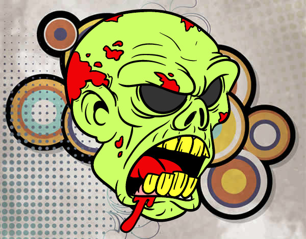 Dibujo Cabeza de zombi pintado por danielito6