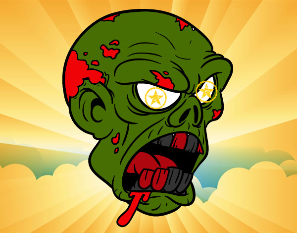 Dibujo Cabeza de zombi pintado por edwardjose