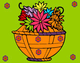 Dibujo Cesta de flores 11 pintado por klarianyel
