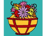 Dibujo Cesta de flores 11 pintado por maravilla
