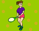 Dibujo Chica tenista 1 pintado por florcita02