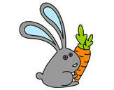 Dibujo Conejo con zanahoria pintado por Daisyta