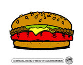 Dibujo Crea tu hamburguesa pintado por jessi215