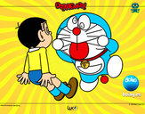 Dibujo Doraemon y Nobita pintado por zule