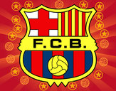 Dibujo Escudo del F.C. Barcelona pintado por bbeennjjaa