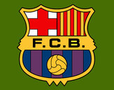 Dibujo Escudo del F.C. Barcelona pintado por hazelbite