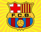 Dibujo Escudo del F.C. Barcelona pintado por kjuli