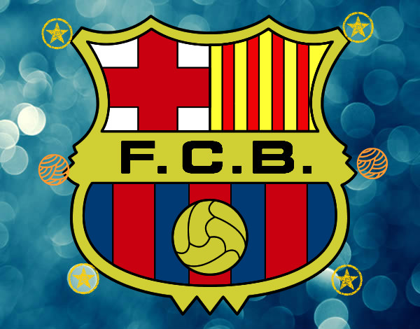 Dibujo Escudo del F.C. Barcelona pintado por lautaronob