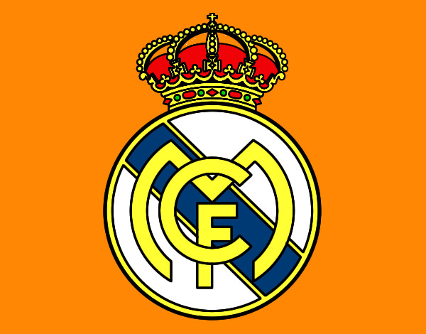 Dibujo Escudo del Real Madrid C.F. pintado por crisaba