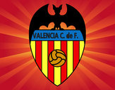 Dibujo Escudo del Valencia C. F. pintado por futbolero