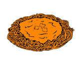 Dibujo Espaguetis con queso pintado por blaki