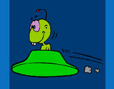 Dibujo Extraterrestre volando pintado por MACEDONIA