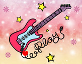 Dibujo Guitarra y estrellas pintado por _Kanasuki