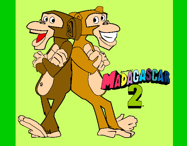 Dibujo Madagascar 2 Manson y Phil 2 pintado por LeandroP