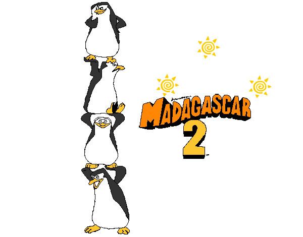 Dibujo Madagascar 2 Pingüinos pintado por uuuuuzziel