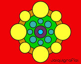 Dibujo Mandala con redondas pintado por braulio