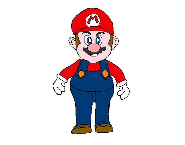 Dibujo Mario pintado por yare