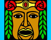 Dibujo Máscara Maya pintado por Rosada