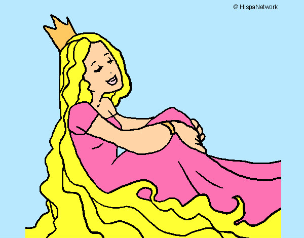 Dibujo Princesa relajada pintado por cleoh2o