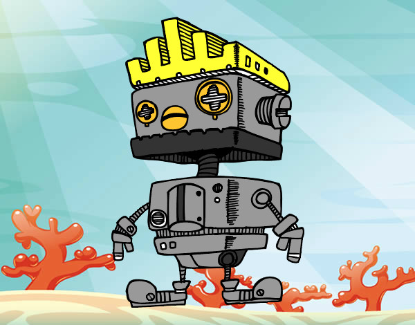 Dibujo Robot con cresta pintado por edwardjose