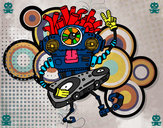 Dibujo Robot DJ pintado por yoigo