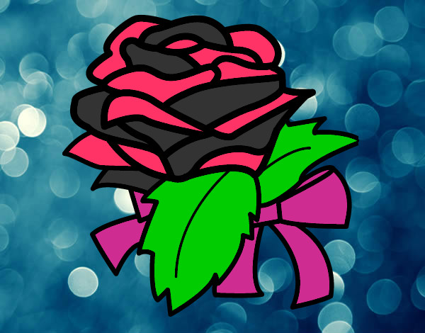 Dibujo Rosa, flor pintado por arletitta