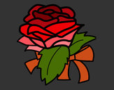 Dibujo Rosa, flor pintado por carmencia 
