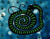 Dibujo Signo de la serpiente pintado por arletitta