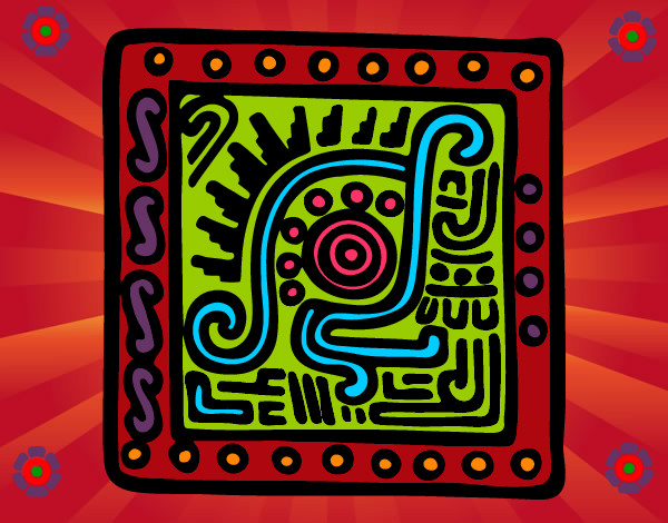 Dibujo Símbolo maya pintado por klarianyel