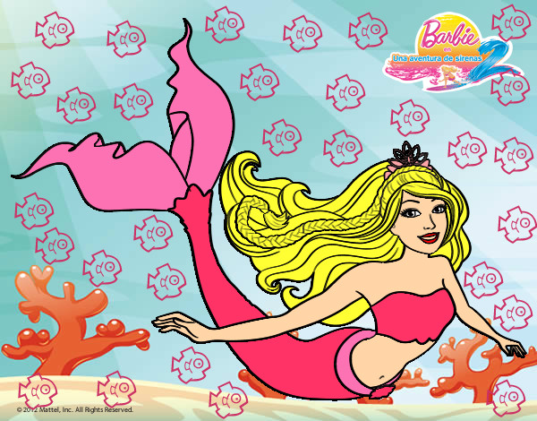 Dibujo Sirena contenta pintado por arletitta