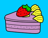 Dibujo Tarta de fresas pintado por Karol03