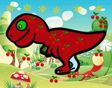 Dibujo Tiranosaurio rex joven pintado por papayu