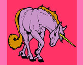 Dibujo Unicornio bravo pintado por licesita