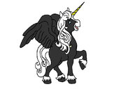 Dibujo Unicornio con alas pintado por fiteben