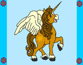 Dibujo Unicornio con alas pintado por Karenucha