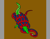 Dibujo Anaconda y caimán pintado por Wavid05