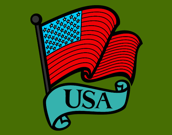 Dibujo Bandera de los Estados Unidos pintado por braulio